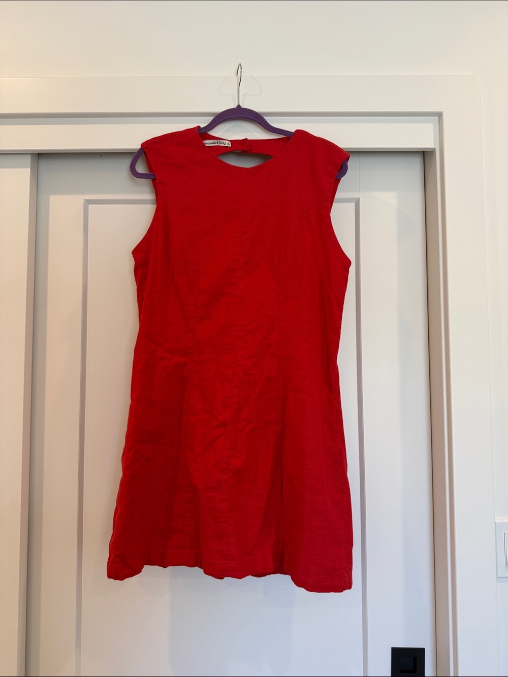 Abercrombie & Fitch Bright Red Sleeveless Mini Dress